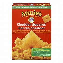 Annie's Homegrown Organic Cheddar Squares Baked Snack Crackers