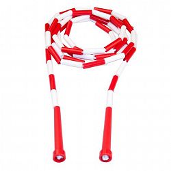 Jumprope. Com 10-Ft Beaded Jump Rope (White/Red)