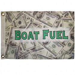 Multinautic "Boat Fuel" Nauti Funny Flag White