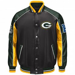 Green Bay Packers Superstar Pleather Varsity Jacket