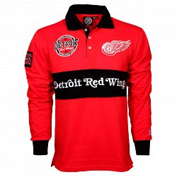 Detroit Red Wings NHL Wordmark Long Sleeve Rugby Polo