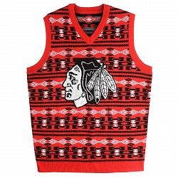 Chicago Blackhawks NHL 2015 Ugly Knit Vest Sweater