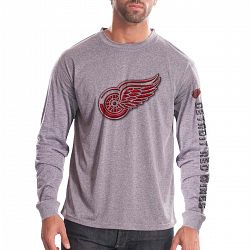 Detroit Red Wings Chrome FX Long Sleeve T-Shirt (Heather Pebble)