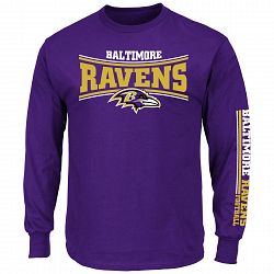 Baltimore Ravens 2015 Primary Receiver Long Sleeve NFL T-Shirt