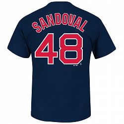 Boston Red Sox Pablo Sandoval MLB Player Name & Number T-Shirt (Navy)