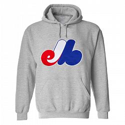Montreal Expos Cooperstown Twill Logo Hoody (Gray)