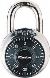 Combination Padlock, Combination Different, 3 Number Dialing, 1-9/16" Wide Body