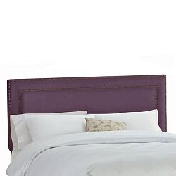 Upholstered California King Headboard in Premier Microsuede Purple