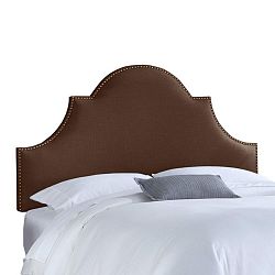 Upholstered King Headboard in Linen Chocolate