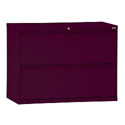 800 Series 2 Drawer Lateral File Burgundy Color