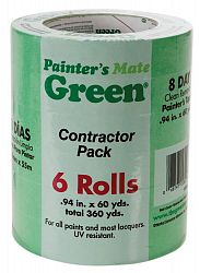 Painter's Mate Green Painter's Tape Contractor Pack - 6 pack 0.94 In.
