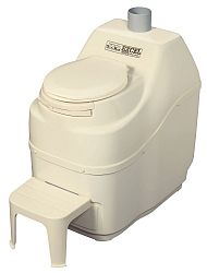 Excel AC/DC Composting Toilet in Bone