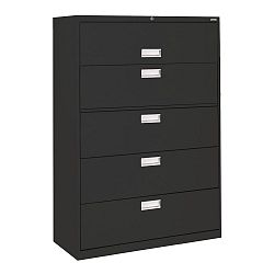 600 Series 5 Drawer Lateral File Black Color