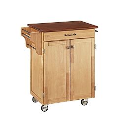 Cuisine Cart Natural Finish with Cherry Top