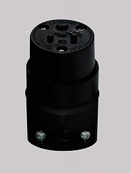15 Amp Rubber Grounding Connector, Black