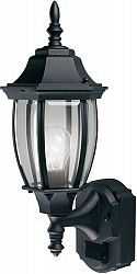 180 Degree Alexandria Lantern with Curved Beveled Glass - Black