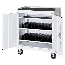 36 in. W x 24 in. D x 43 in. H Mobile Tablet Storage Cart