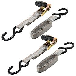 Keeper 05721 2-pack 8-ft Soft Tie Ratchet Tie Downs