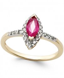 Ruby (3/4 ct. t. w. ) and Diamond (1/4 ct. t. w. ) Ring in 14k Gold