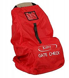 Car Seat Travel Bag By Kidsy: Best Gate Check Bag For Air Travel -Carry Your Child's Car Seat Or Stroller Without Struggling - Premium Quality, Ballistic Nylon For Extra Durability red