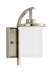 88116EN-962 - Sea Gull Lighting - Eternity - One Light Outdoor Wall Lantern Brushed Nickel Finish with Clear/Satin Etched Glass - Eternity