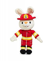 BUNNY OF THE YEAR - Baby First TV - Fireman Harry the Bunny Soft Plush Toy - Perfect Baby Shower Gifts - Lovie Security Blanket - Toddler Toys - Baby Gift - Baby Toys for Boys - PERFECT BIRTHDAY GIFT