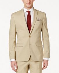Bar Iii Men's Slim-Fit Tan Stretch Jacket, Created for Macy's