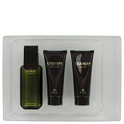 Quorum for Men by Antonio Puig, Gift Set - 3.4 oz Eau De Toilette Spray + 3.4 oz After Shave Balm + 3.4 oz Shower Gel