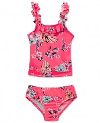 Oshkosh B'Gosh 2-Pc. Tropical-Print Tankini Swimsuit, Toddler & Little Girls (2T-6X)