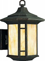 Arts and Crafts Collection Weathered Bronze 1-light Wall Lantern