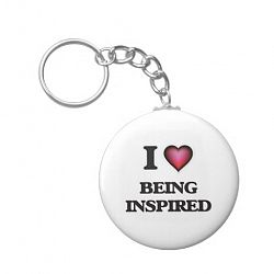 i lOVE bEING iNSPIRED Keychain