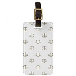 Scales Of Justice Pattern Luggage Tag