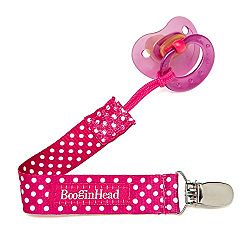 BooginHead Pacifier Holder, Pink Polka Dot