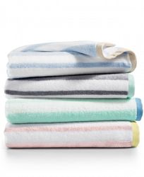 Martha Stewart Collection Cotton Stripe Hand Towel, Created for Macy's Bedding