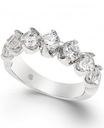 Certified Diamond Scalloped Ring (1-1/2 ct. t. w. ) in 14k White Gold