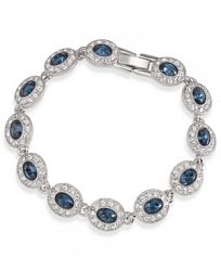Carolee Bracelet, Silver-Tone Oval Stone Flex Bracelet