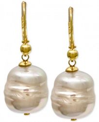 Majorica 18k Vermeil Imitation Baroque Pearl (12mm) Drop Earrings
