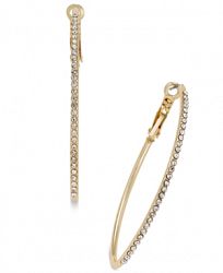 Thalia Sodi Extra Large 2.4" Gold-Tone Crystal Pave Marquise Hoop Earrings, Created for Macy's
