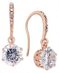 Charter Club Rose Gold-Tone Crystal Threader Earrings, Created for Macy's