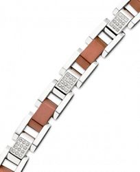 Men's Diamond Bracelet in Stainless Steel (1/2 ct. t. w. )
