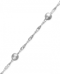 Giani Bernini Sterling Silver Bracelet, 7" Singapore Beaded Chain