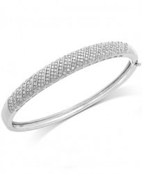Diamond Multi-Row Bangle Bracelet in Sterling Silver (1 ct. t. w. )
