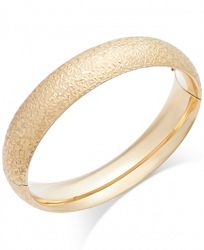 Crystal-Cut Hinge Bangle Bracelet in 14k Gold