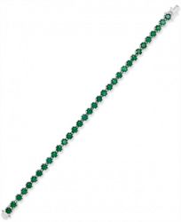 Emerald Tennis Bracelet (8 ct. t. w. ) in Sterling Silver, Created for Macy's