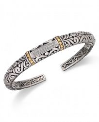 Balissima by Effy Diamond Swirl Bangle (1/5 ct. t. w. ) in 18k Gold and Sterling Silver