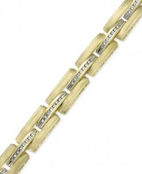 Men's Diamond Satin Link Bracelet (1/2 ct. t. w. ) in 10k Gold