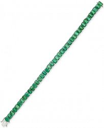 Emerald Tennis Bracelet (25 ct. t. w. ) in Sterling Silver, Created for Macy's
