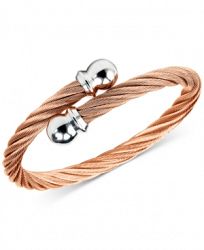 Charriol Unisex Celtic Twisted Cable Bracelet in Rose Gold-Plated Stainless Steel