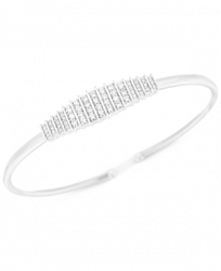 Diamond Cluster Flexie Bangle Bracelet (1/2 ct. t. w. ) in Sterling Silver