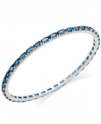 Blue Topaz Bangle Bracelet in Sterling Silver (9 ct. t. w. )